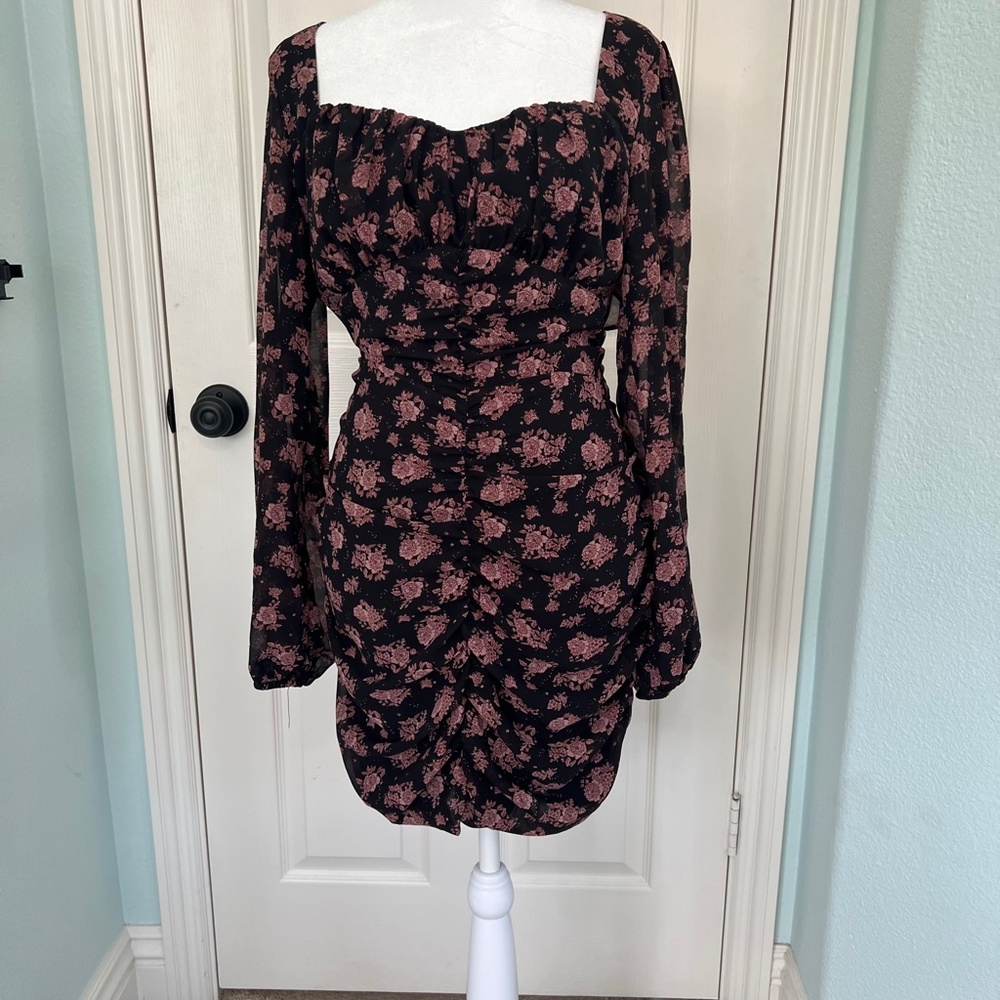NWT Cotton Candy LA floral gathered backless dress